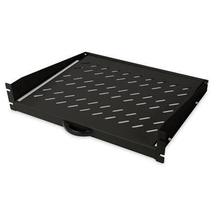 Digitus Extendible Shelf for fixed mounting on front 483 mm (19) profile rails , DN-19-TRAY-2-450-SW
