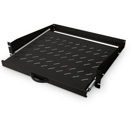 Digitus Extendible Shelf for fixed mounting on front 483 mm (19) profile rails , DN-19-TRAY-2-450-SW