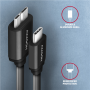 AXAGON Data and power suply cable, 1 m , BUMM3-CM10AB , USB Type C to USB Type Micro-B