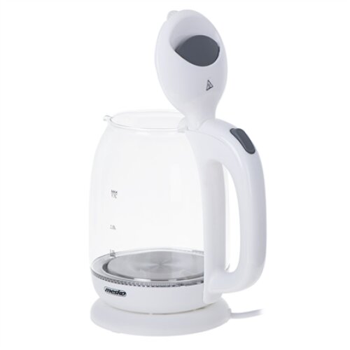 Mesko , Kettle , MS 1302w , Electric , 2200 W , 1.7 L , Glass , 360° rotational base , White