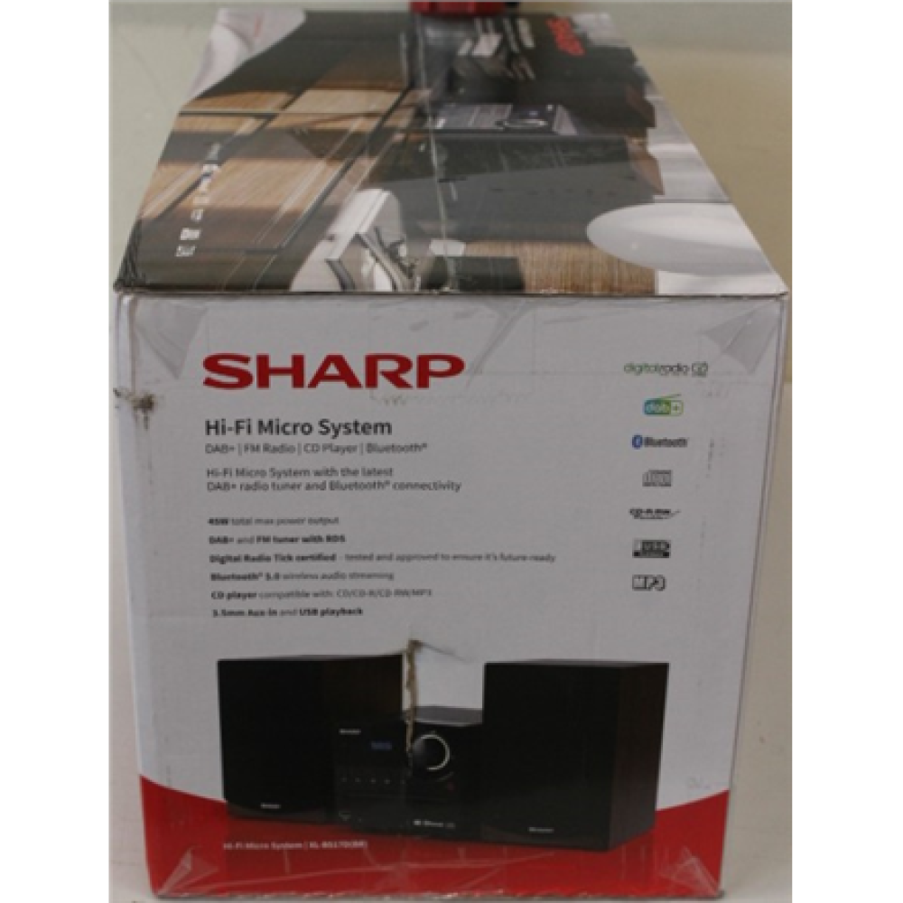 SALE OUT. Sharp XL-B517D(BR) Hi-Fi Micro System, CD/FM/USB/Bluetooth v5.0, Aux-in, 45W, Brown , Sharp Hi-Fi Micro System , XL-B517D(BR) , Brown , USB port , DAMAGED PACKAGING