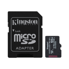 Kingston , UHS-I , 64 GB , microSDHC/SDXC Industrial Card , Flash memory class Class 10, UHS-I, U3, V30, A1 , SD Adapter