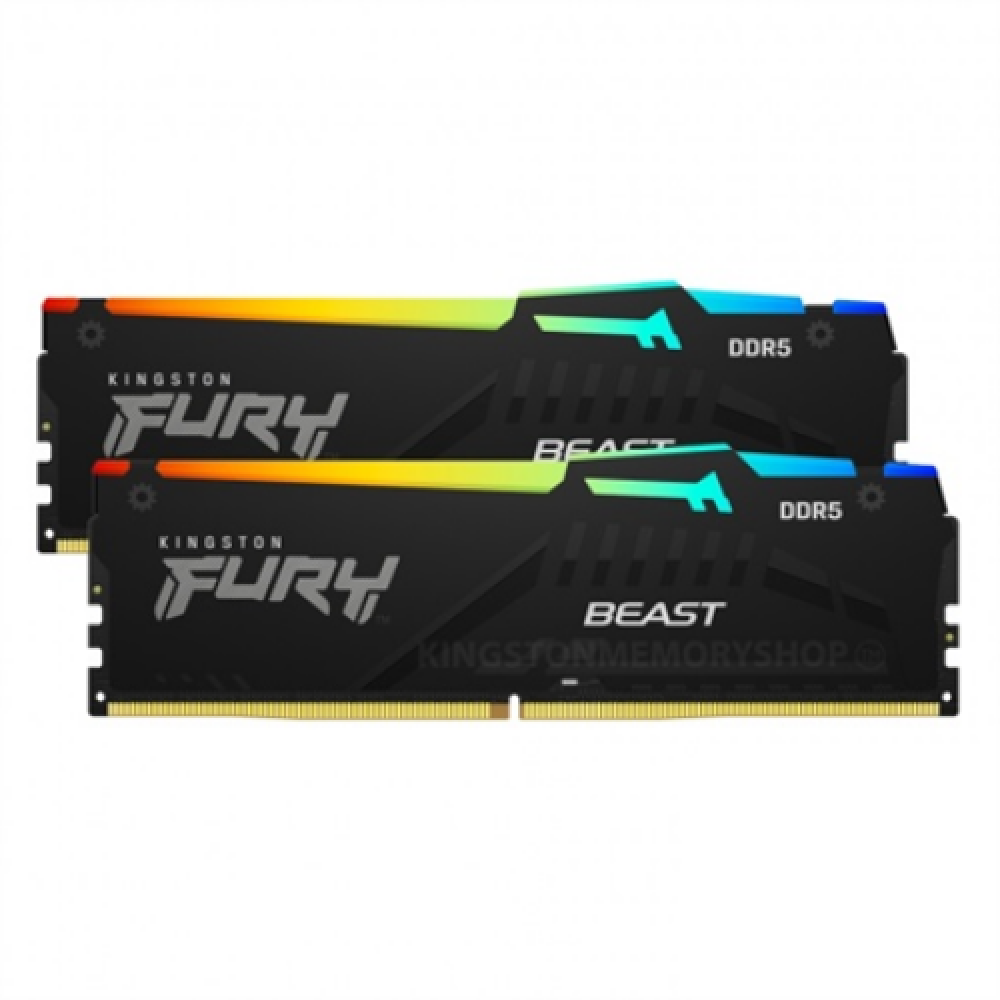 Kingston , Fury Beast RGB , 32 Kit (16GBx2) GB , DDR5 , 5600 MHz , PC/server , Registered No , ECC No