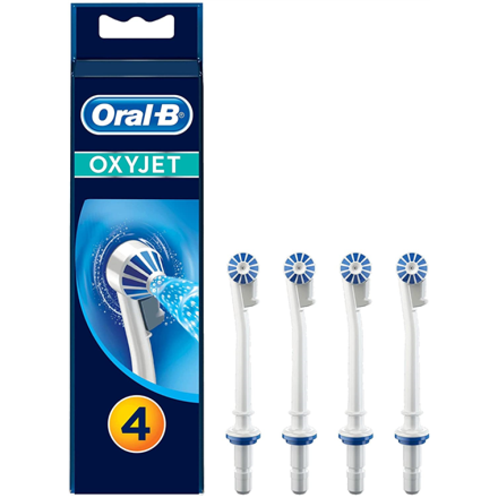 Oral-B , Toothbrush Heads, OxyJet , ED 17-4 , Heads , For adults , Number of brush heads included 4 , White