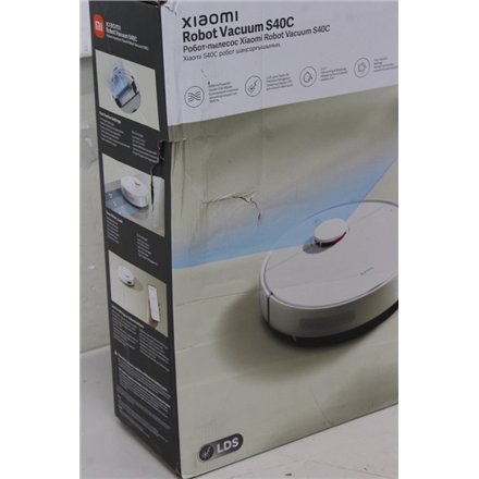 SALE OUT. Xiaomi Robot Vacuum S40C EU , Xiaomi Robot Vacuum S40C EU , Wet&Dry , 2600 mAh , Dust capacity 0.52 L , 5000 Pa , White , DAMAGED PACKAGING , 24 month(s)