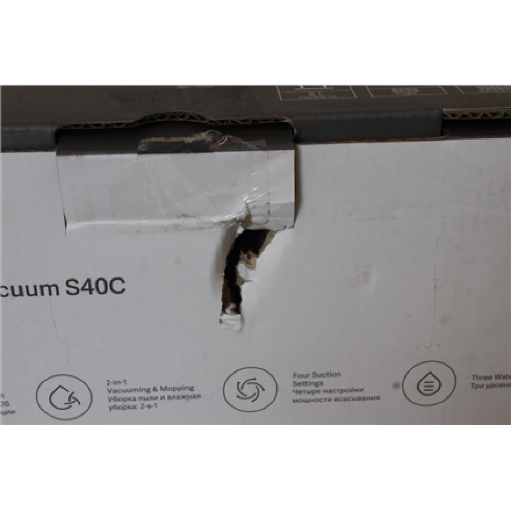 SALE OUT. Xiaomi Robot Vacuum S40C EU , Xiaomi Robot Vacuum S40C EU , Wet&Dry , 2600 mAh , Dust capacity 0.52 L , 5000 Pa , White , DAMAGED PACKAGING