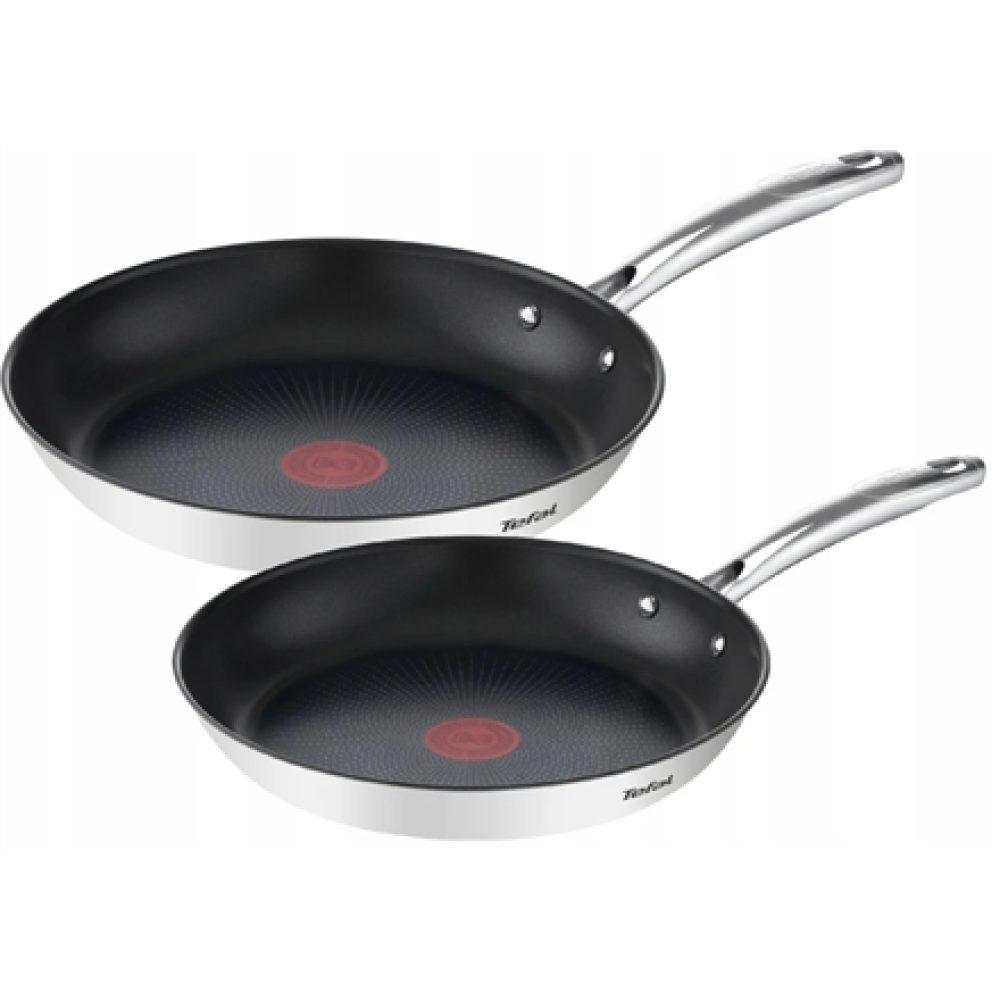 TEFAL , Pan set , Duetto+ G732S255 , Frying , Diameter 24/28 cm , Halogen, induction, ceramic glass, gas, electric , Suitable for induction hob , Black , Fixed handle