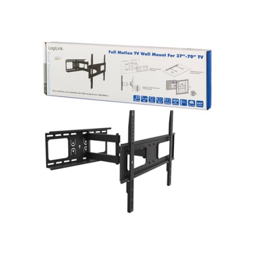 Logilink BP0028 TV Wall mount, 37-70, tilt +10°-20°,swievel +-90°, 475mm , Logilink , Wall Mount , 37-70 , Maximum weight (capacity) 50 kg , Black