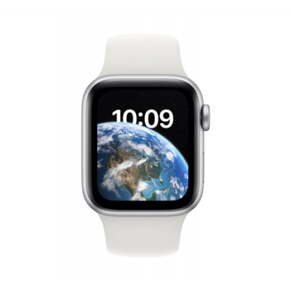 Apple Watch SE MNJV3EL/A 40mm, GPS (satellite), Retina LTPO OLED, Touchscreen, Heart rate monitor, Waterproof, Bluetooth, Wi-Fi, Silver, White