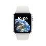 Apple Watch SE MNJV3EL/A 40mm, GPS (satellite), Retina LTPO OLED, Touchscreen, Heart rate monitor, Waterproof, Bluetooth, Wi-Fi, Silver, White