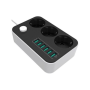 10 A , Power Socket :3 EU plugs/6USB Blac , CW-CHE36B , Black , 1.8 m