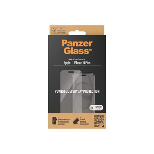 PanzerGlass , Screen protector , Apple , IPhone 15 Plus , Glass , Transparent