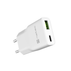 Natec Ribera USB Charger Gan Slim USB 1X USB-A + 1X USB-C 20W , NUC-2376