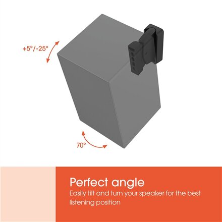 Vogels Wall mount , SWM 3021 Universal Speaker Wall Mount , Tilt, rotate , Maximum weight (capacity) 5 kg , Black