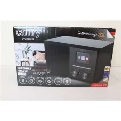 SALE OUT. Camry CR 1180 Internet radio, Black , CR 1180 , Internet radio , AUX in , Black , DAMAGED PACKAGING , Alarm function , Camry , Internet radio , CR 1180 , Alarm function , AUX in , Black , DAMAGED PACKAGING