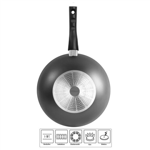 Stoneline , Pan , 19569 , Wok , Diameter 30 cm , Suitable for induction hob , Removable handle , Anthracite
