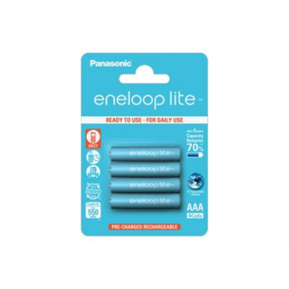 Panasonic , ENELOOP Lite BK-4LCCE/4BE , AAA , 550 mAh , 4 pc(s)