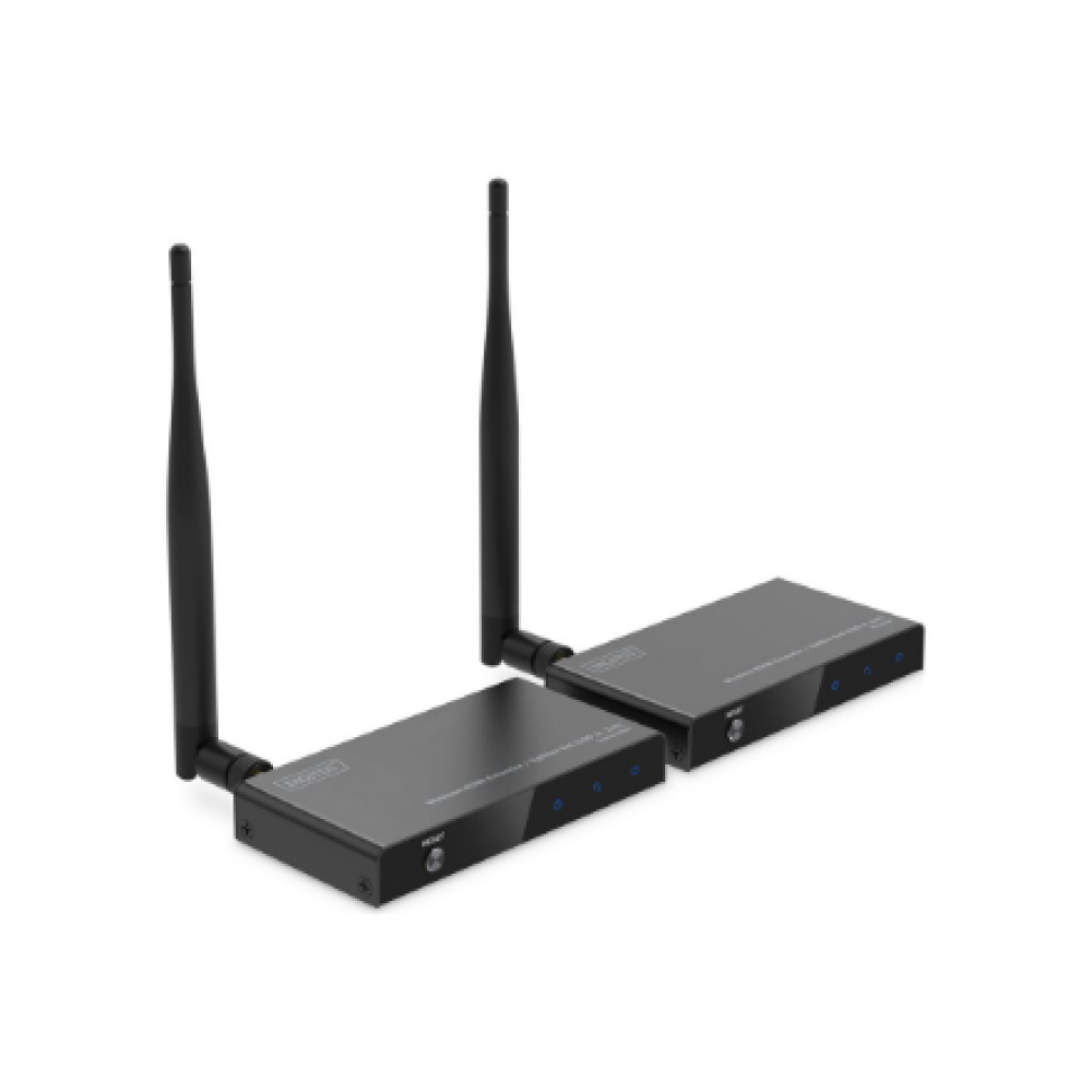 Digitus Wireless HDMI Extender/Splitter Set (100m, 1x4) , DS-55346 , Black