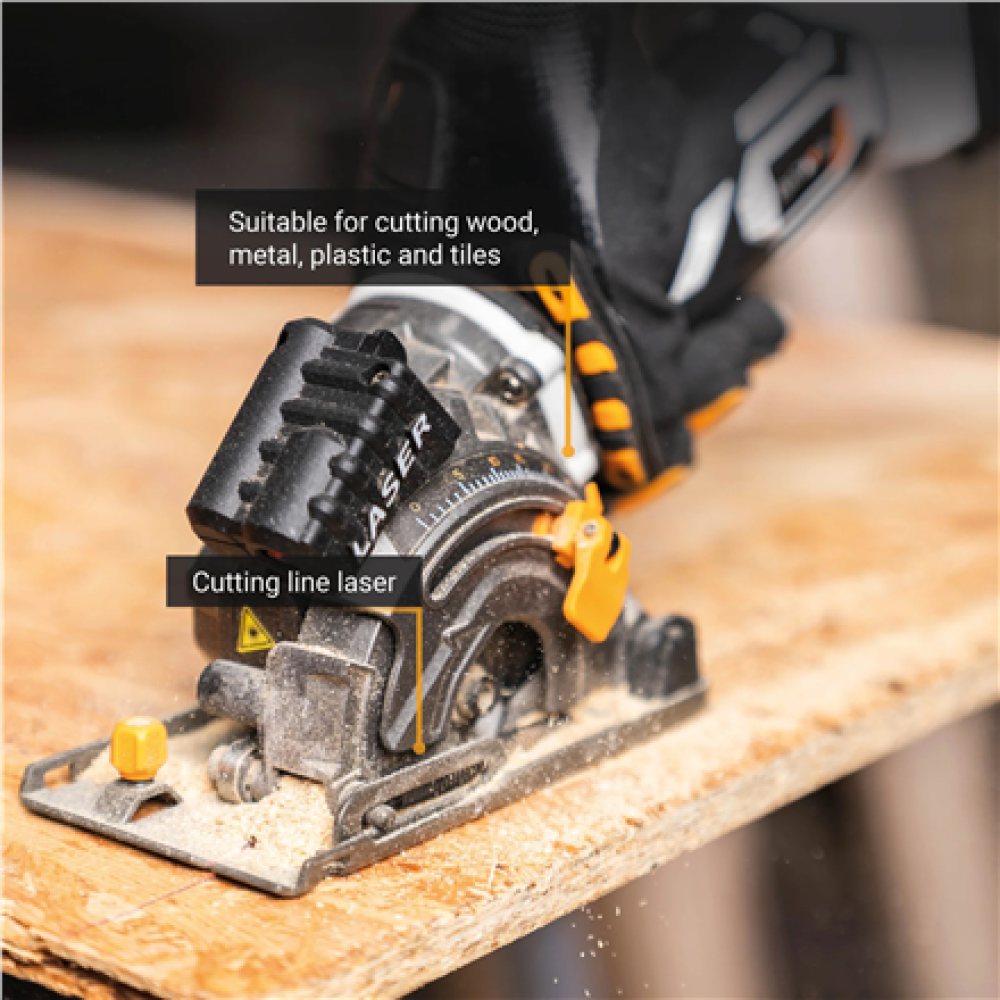 Batavia B.V. 18V Cordless Mini Circular Saw 89mm, Without Battery and Charger