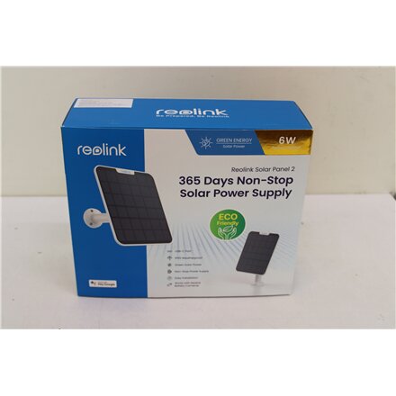 SALE OUT. Reolink Solar Panel , SP2-W , White , IP65 , USED, DIRTY, MISSING MOUNTING TEMPLATE, SCREWS