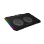 Genesis Laptop Cooler Cooling Pad Fury Gunbai G3 Fans, RGB LED Light, 2 USB, 14.1-17.3