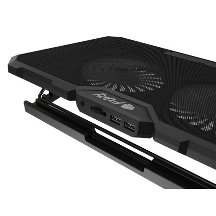 Fury Laptop Cooler Cooling Pad Fury Gunbai G3 Fans, RGB LED Light, 2 USB, 14.1-17.3