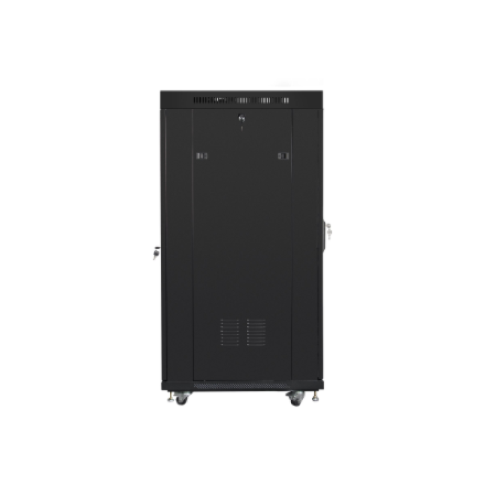 Lanberg , Rack cabinet 19 free-standing 27U/600x800 (flat pack) with glass door, LCD , FF01-6827-12BL , Black