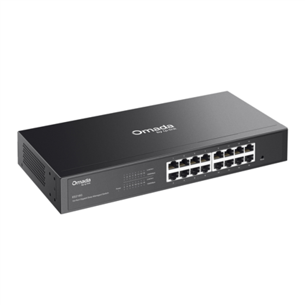 ES216G , TP-LINK Omada 16-Port Gigabit Easy Managed Switch , Desktop/Rackmountable , Managed , Power supply type 100-240 V, 50/60 Hz