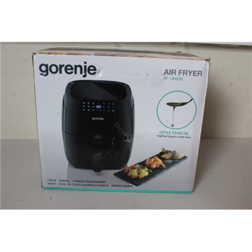 SALE OUT. Gorenje AF1409DB Fryer, 3,5 L, 1400 W, Black , Gorenje , Air Fryer , AF1409DB , Power 1400 W , Capacity 3.5 L , Black , DAMAGED PACKAGING