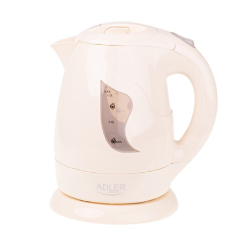 Adler , Kettle , AD 08 b , Standard , 850 W , 1 L , Plastic , 360° rotational base , Beige
