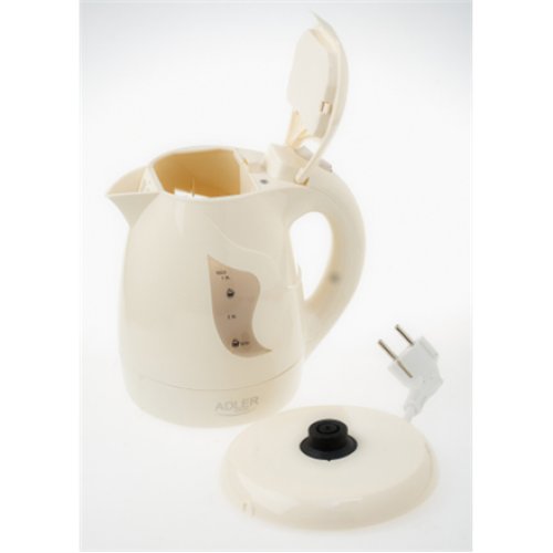 Adler , Kettle , AD 08 b , Standard , 850 W , 1 L , Plastic , 360° rotational base , Beige