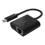 Belkin , USB-C to Ethernet + Charge Adapter , INC001btBK