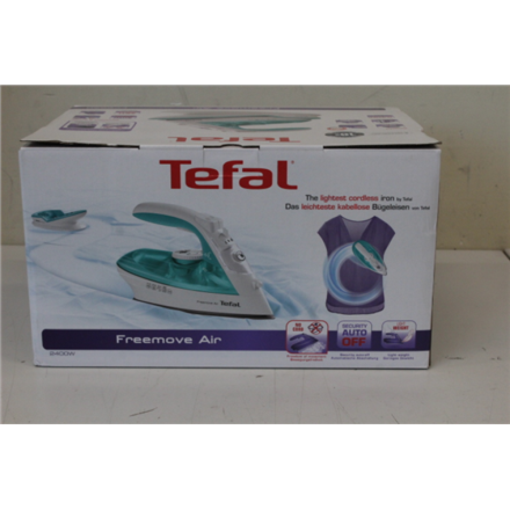 SALE OUT. Tefal FV6520E0 Freemove Air Wireless Steam Iron, Water tank 0.25l, Continuous Steam 25g, 2400W, 115g Steam Boost, Cordless technol , TEFAL , Freemove Air Wireless Steam Iron , FV6520 , Steam Iron , 2400 W , Water tank capacity 250 ml , Continuou