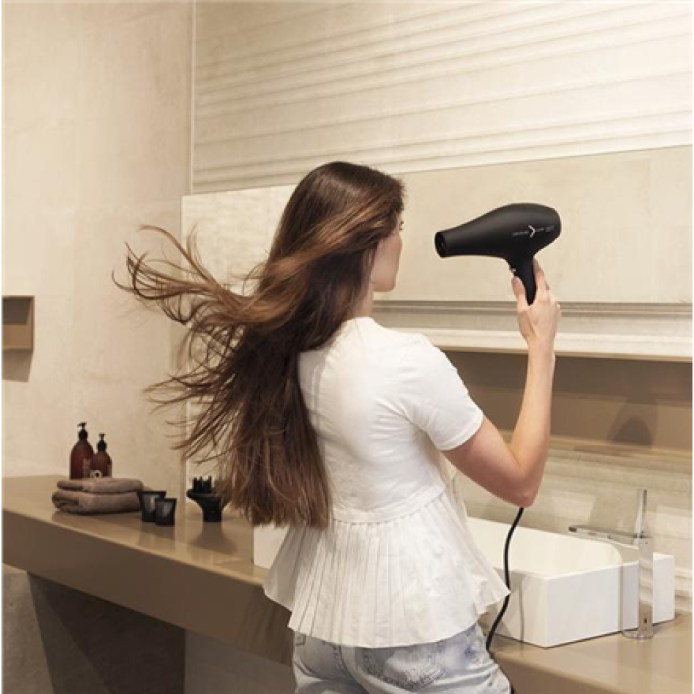 Cecotec Hair Dryer , Ionicare 5350 Powershine Fire , 2600 W , Number of temperature settings 3 , Ionic function , Diffuser nozzle , Black