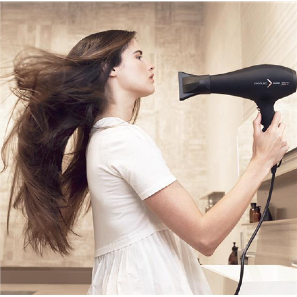 Cecotec Hair Dryer , Ionicare 5350 Powershine Fire , 2600 W , Number of temperature settings 3 , Ionic function , Diffuser nozzle , Black