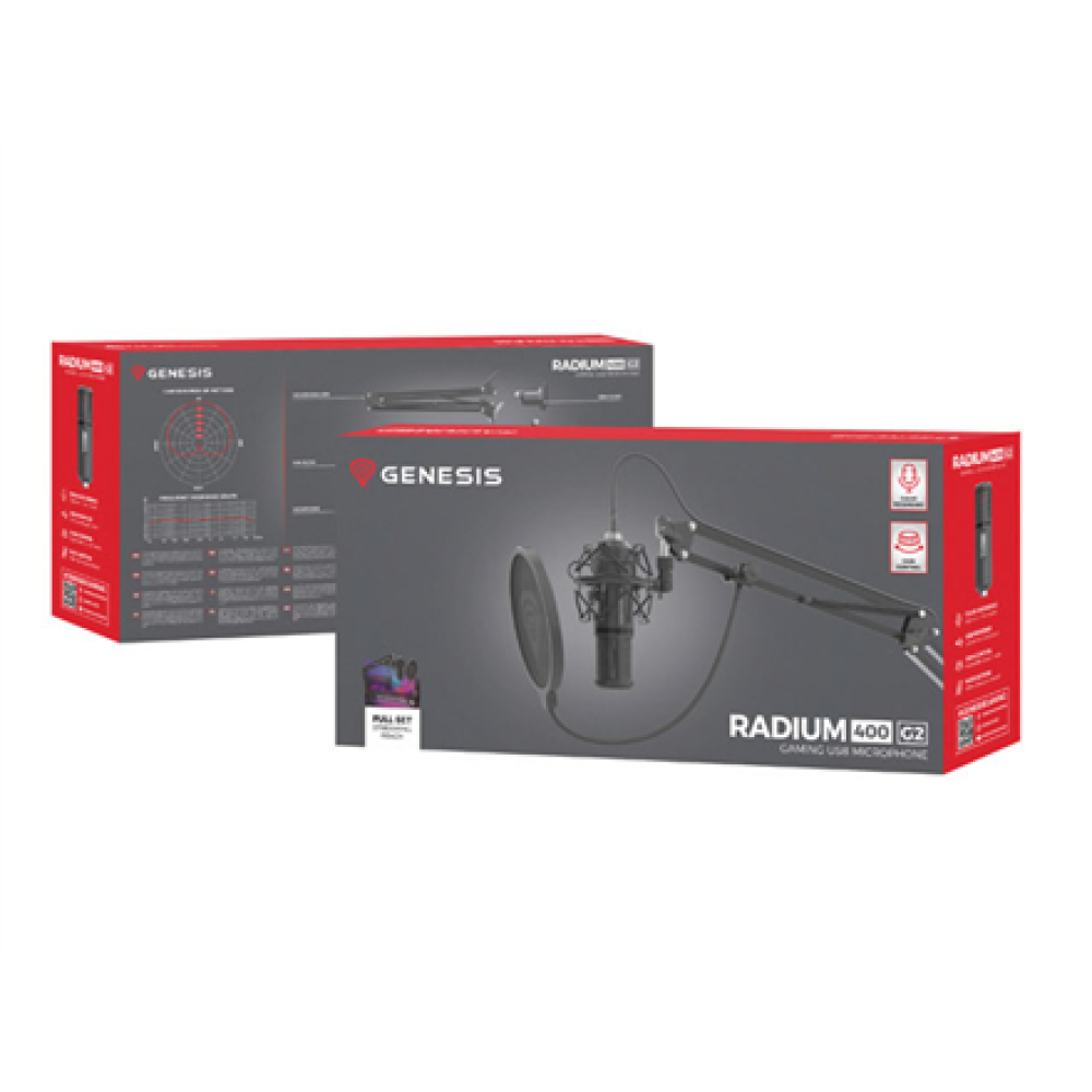 Genesis , Condenser Microphone , Radium 400 G2 , Black