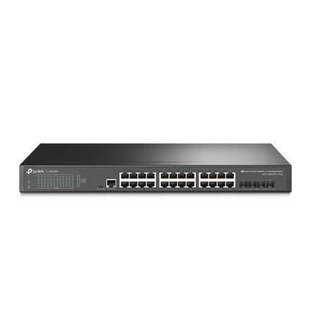TP-LINK , 24-Port 10/100/1000Mbps Desktop Network Switch , SG3428X , Managed L2+ , Rackmountable , SFP+ ports quantity 4 , Power supply type External