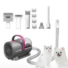 PETKIT , Air Clipper Pet Grooming Vacuum Kit 5in1 , LM4 , Grey/White