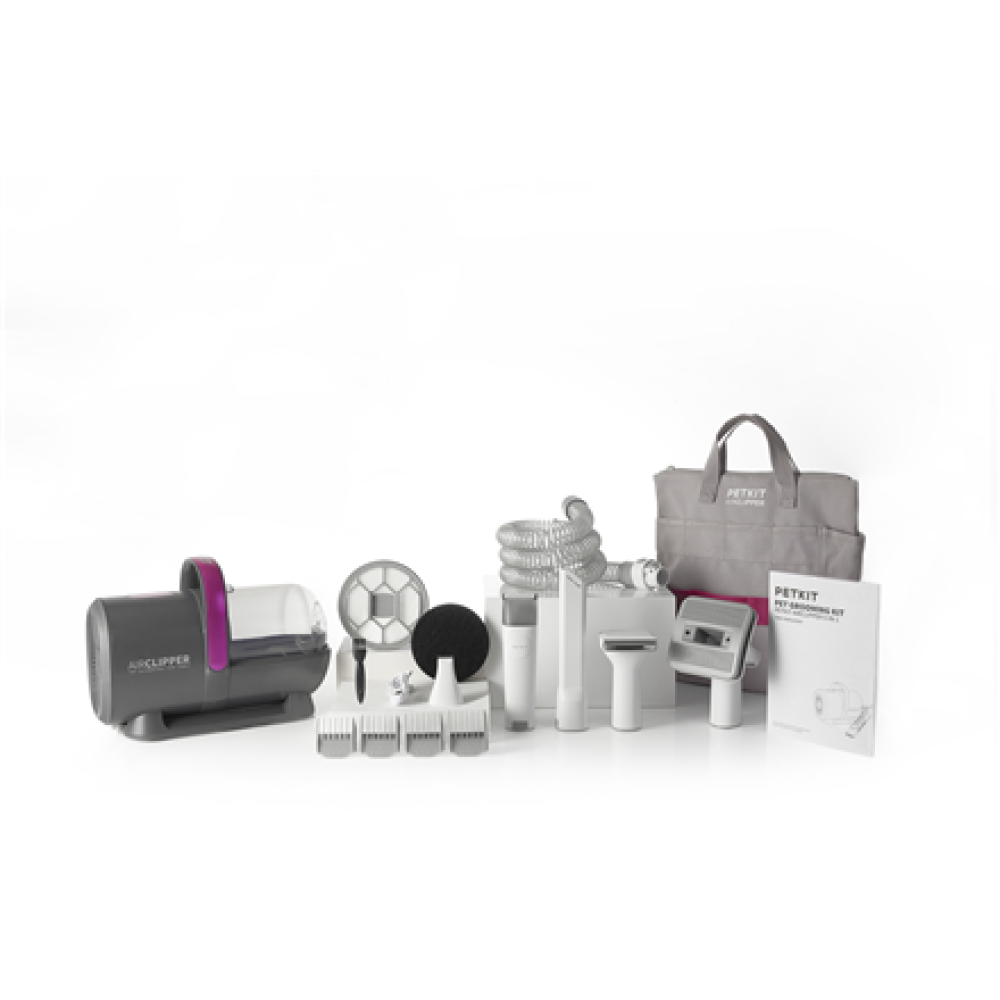 PETKIT , Air Clipper Pet Grooming Vacuum Kit 5in1 , LM4 , Grey/White