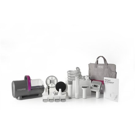 PETKIT , Air Clipper Pet Grooming Vacuum Kit 5in1 , LM4 , Grey/White