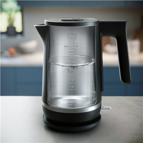 Philips Kettle , HD9395/90 , Electric , 2200 W , 1.7 L , Plastic/Stainless Steel , 360° rotational base , Black