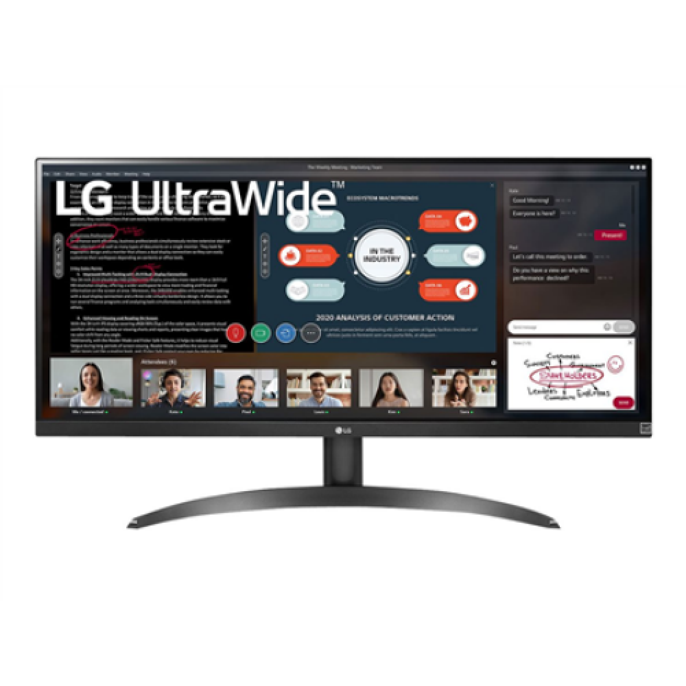 LG UltraWide Monitor 29WP500-B 29 IPS WFHD 21:9 5 ms 250 cd/m² Black Headphone Out Port 75 Hz HDMI ports quantity 2
