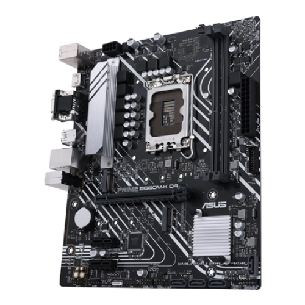 Asus PRIME B660M-K D4 Processor family Intel Processor socket LGA1700 DDR4 DIMM Memory slots 2 Supported hard disk drive interfaces SATA, M.2 Number of SATA connectors 4 Chipset Intel B660 microATX