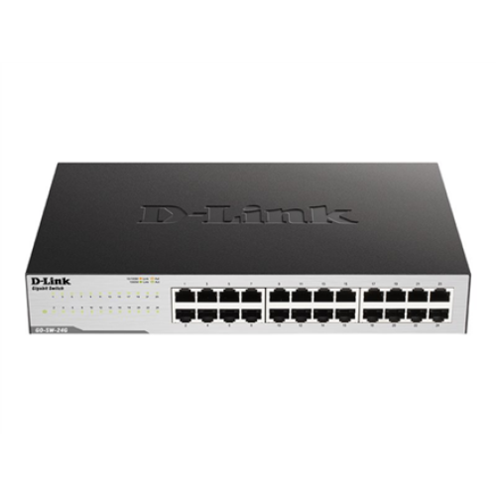 D-Link , 24-Port Gigabit Easy Desktop Switch , GO-SW-24G , Unmanaged , Desktop/Rackmountable , 24 month(s)