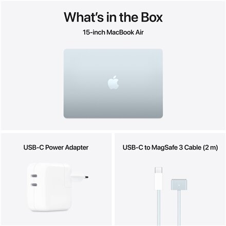 MacBook , Apple Air , Sky Blue , 15 , 2880 x 1864 pixels , Apple M4 , 16 GB , Solid-state drive capacity 256 GB , Apple M4 chip 10-core CPU/10-core GPU , macOS , 802.11b , Keyboard language Russian , Keyboard backlit