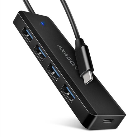 AXAGON Travel four-port USB-C 5Gbps hub , HUE-C1C