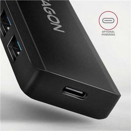 AXAGON Travel four-port USB-C 5Gbps hub , HUE-C1C