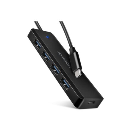 AXAGON Travel four-port USB-C 5Gbps hub , HUE-C1C