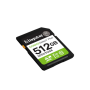 Kingston Canvas Select Plus , 512 GB , SD , Flash memory class Class 10, UHS-I, U1/U3, Video Class 10/30