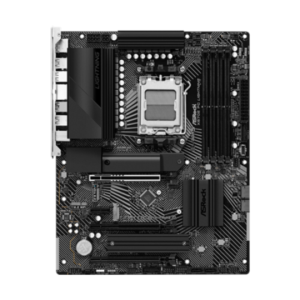 ASRock , X670E PG Lightning , Processor family AMD , Processor socket AM5 , DDR5 DIMM , Memory slots 4 , Supported hard disk drive interfaces SATA3, M.2 , Number of SATA connectors 4 , Chipset AMD X670 , ATX